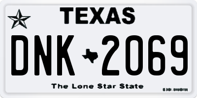 TX license plate DNK2069