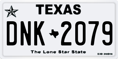 TX license plate DNK2079