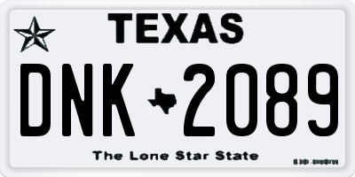 TX license plate DNK2089