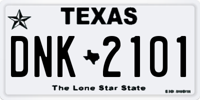 TX license plate DNK2101