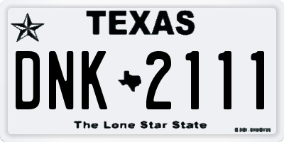 TX license plate DNK2111