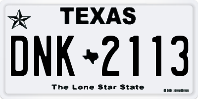 TX license plate DNK2113