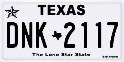 TX license plate DNK2117