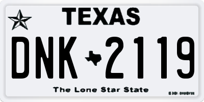 TX license plate DNK2119