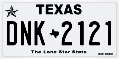 TX license plate DNK2121