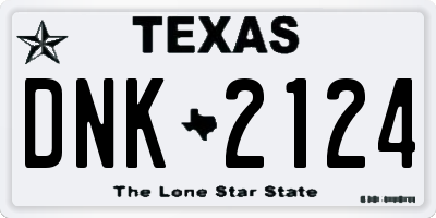 TX license plate DNK2124