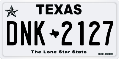 TX license plate DNK2127