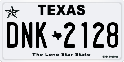 TX license plate DNK2128