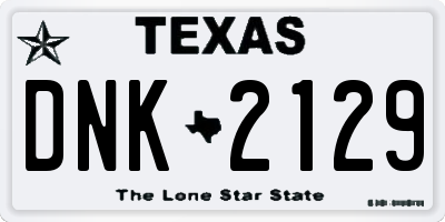 TX license plate DNK2129