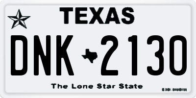 TX license plate DNK2130