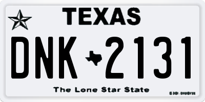 TX license plate DNK2131