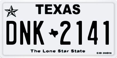 TX license plate DNK2141