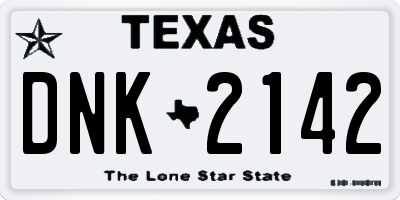 TX license plate DNK2142