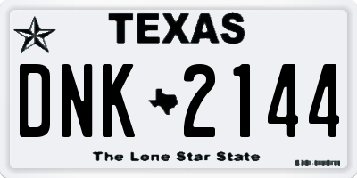 TX license plate DNK2144