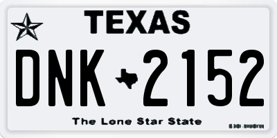 TX license plate DNK2152