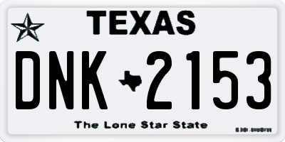 TX license plate DNK2153