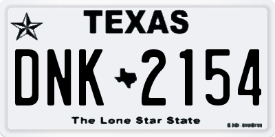 TX license plate DNK2154