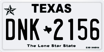 TX license plate DNK2156