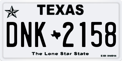 TX license plate DNK2158