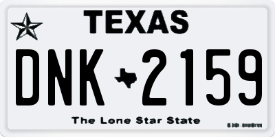 TX license plate DNK2159