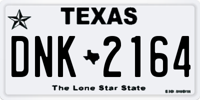 TX license plate DNK2164