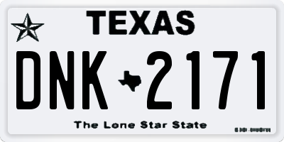TX license plate DNK2171