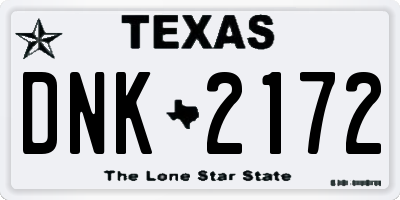 TX license plate DNK2172