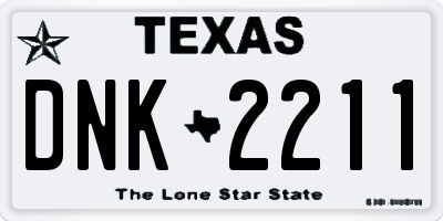 TX license plate DNK2211