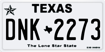 TX license plate DNK2273