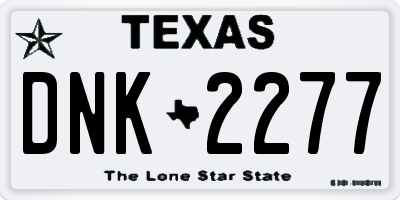 TX license plate DNK2277