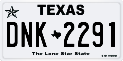 TX license plate DNK2291