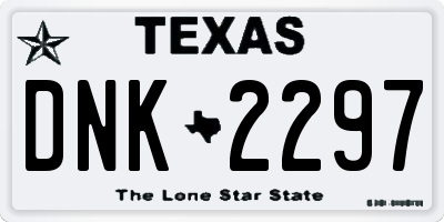 TX license plate DNK2297