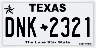 TX license plate DNK2321