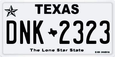TX license plate DNK2323