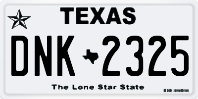 TX license plate DNK2325