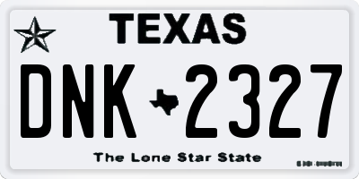 TX license plate DNK2327