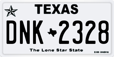 TX license plate DNK2328