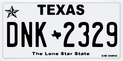 TX license plate DNK2329