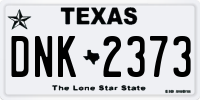 TX license plate DNK2373