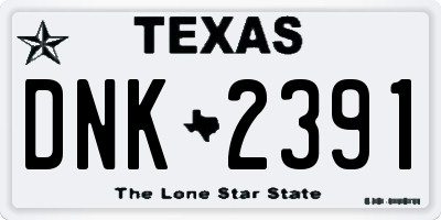 TX license plate DNK2391