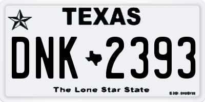 TX license plate DNK2393