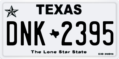 TX license plate DNK2395