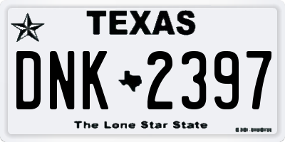 TX license plate DNK2397