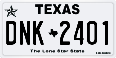 TX license plate DNK2401
