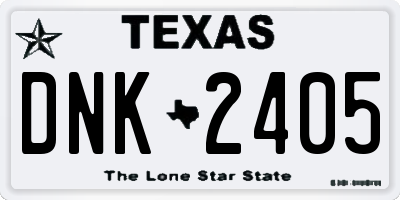 TX license plate DNK2405
