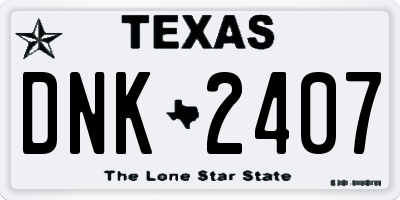 TX license plate DNK2407