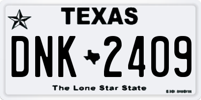 TX license plate DNK2409