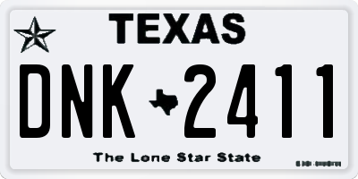 TX license plate DNK2411