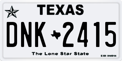 TX license plate DNK2415