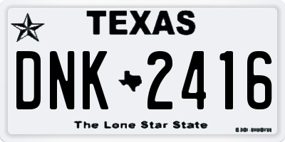 TX license plate DNK2416